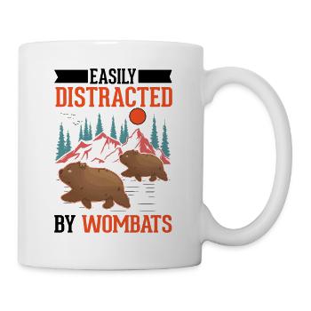 Easily distracted by Wombats - Tasse - Weiß - Rechts