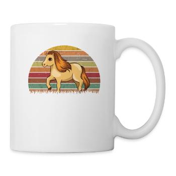 Poney Shetland Rétro - Mug blanc - blanc - Droite
