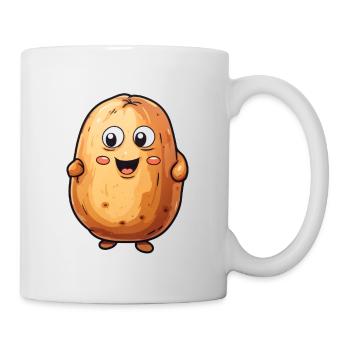 Kartoffel Kawaii - Tasse - Weiß - Rechts