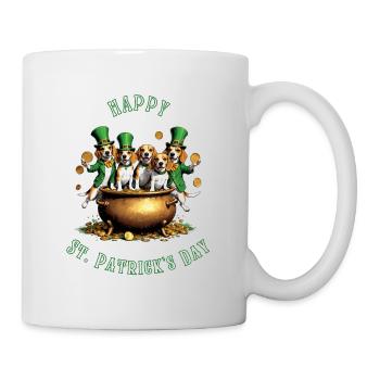 St. Patrick's Day Beagle I Irish Celebration - Tasse - Weiß - Rechts