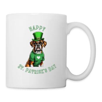 Boxer Dog St. Patrick's Day I Irish Green Hat St - Tasse - Weiß - Rechts