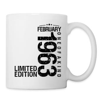 Anniversaire Février 1963 Février né en Février - Mug blanc - blanc - Droite