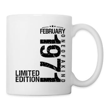 Geburtstag Februar 1971 Februar geboren im Januar - Tasse - Weiß - Rechts