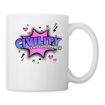 La politesse est mon trait de caractère - Mug blanc - blanc - Droite