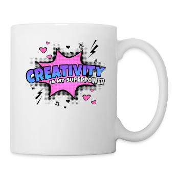Creativity is my superpower trait - Mug - white - Right
