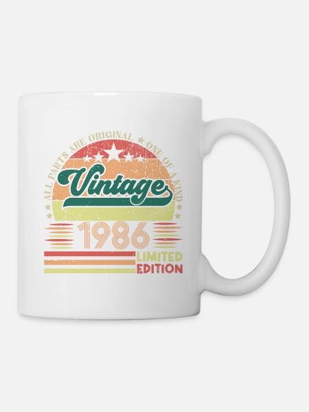 Retro 1986 Geburtstagsgeschenk. Jahrgang 1986. - Tasse - Weiß