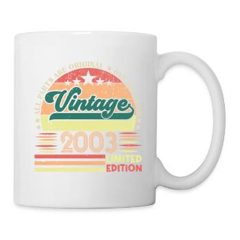 Retro 2003 Geburtstagsgeschenk. Jahrgang 2003. - Tasse - Weiß - Rechts
