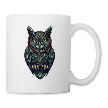 Mandala Art Owl Bird Owlet Owls Lover - Mug - white - Right