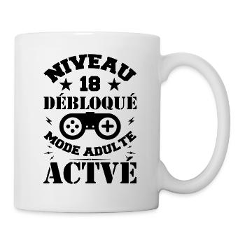 Level 18 Unlocked 18th Birthday - Mug - white - Right