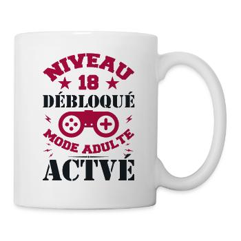 Level 18 Unlocked 18th Birthday - Mug - white - Right