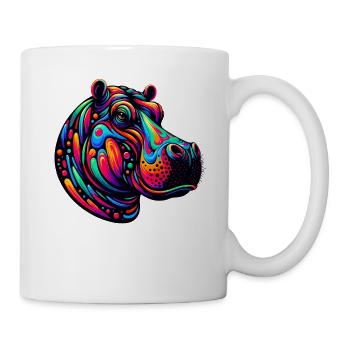 Nilpferd - Tasse - Weiß - Rechts