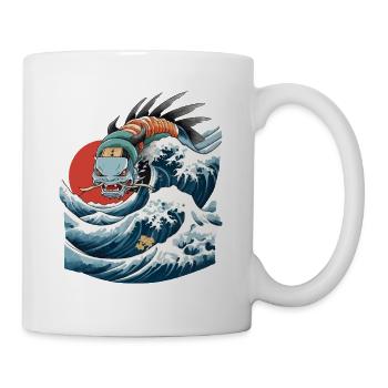 See Drache Ukiyo-E Japan Vintage Aesthetic - Tasse - Weiß - Rechts