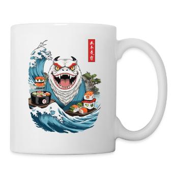 Japon Sushi Ukiyo-E Yokai Monster Streetwear Art - Mug blanc - blanc - Droite