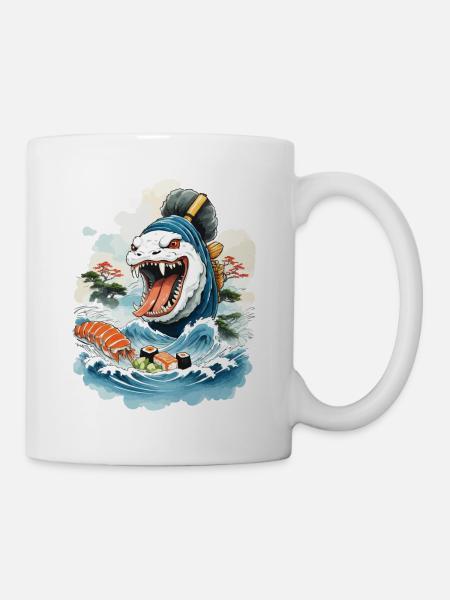 Sushi Rice Monster Japan Art Streetwear - Mug - white