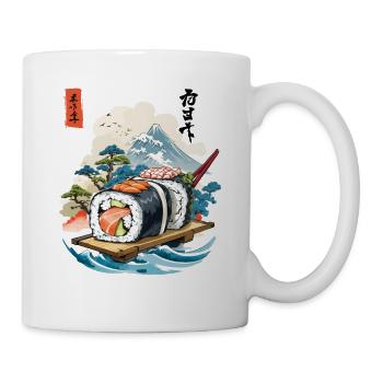 Ukiyo-E Sushi Artwork Design - Mug - white - Right