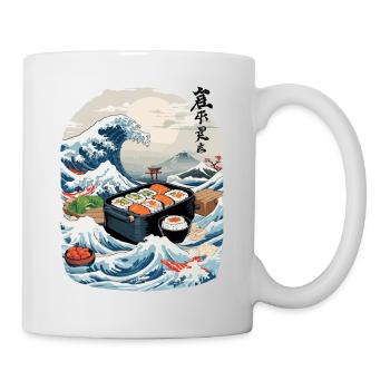 Sushi japonais Ukiyo-E Art Design esthétique - Mug blanc - blanc - Droite