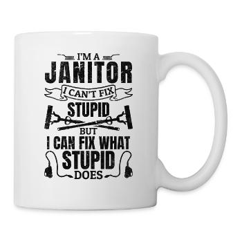 Citation de concierge drôle disant concierge - Mug blanc - blanc - Droite