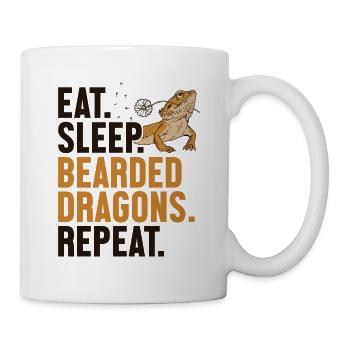 Eat Sleep Bearded Dragons Repeat Pogona Pet - Mug - white - Right