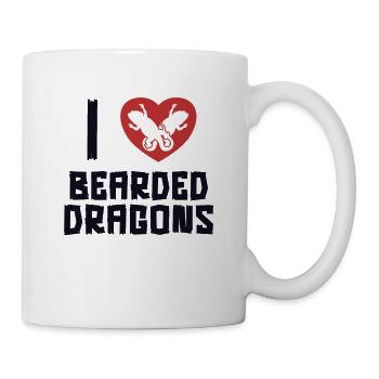 I love Bearded Dragons Pogona Pet Lizard Bearded - Mug - white - Right