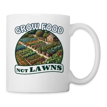 Anbau von Lebensmitteln statt Rasen Permakultur Food Forest - Tasse - Weiß - Rechts