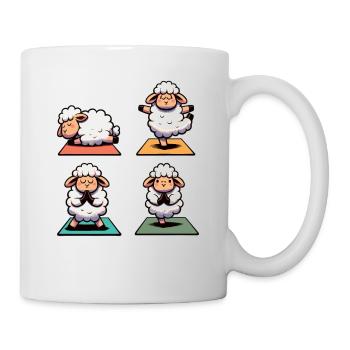 Sheep Yoga süße Schafe machen Sport - Tasse - Weiß - Rechts