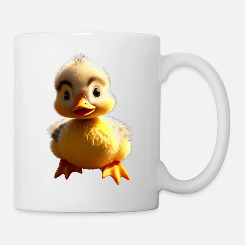 Canard mignon bébé canard poussin canetons canetons canards - Mug blanc - blanc