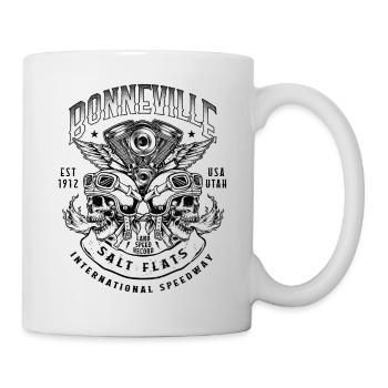 Bonneville Salt Flats Motorradrennen Biker - Tasse - Weiß - Rechts