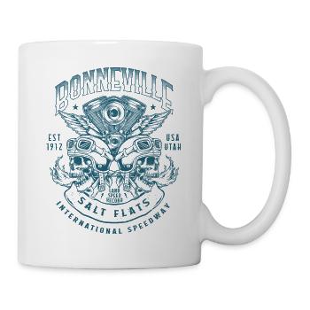 Bonneville Salt Flats Motorradrennen Biker - Tasse - Weiß - Rechts
