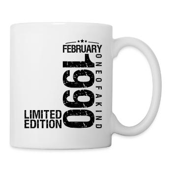 Anniversaire Février 1990 Février né en February - Mug blanc - blanc - Droite