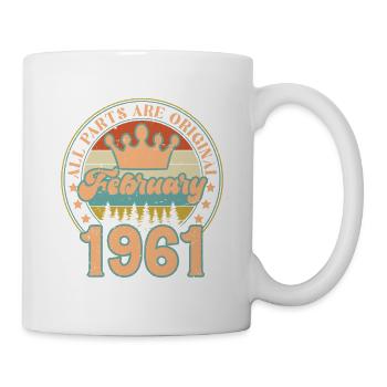 Février 1961. Cadeau d’anniversaire février 1961. - Mug blanc - blanc - Droite