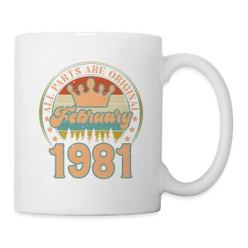 February 1981. February 1981 Birthday Gift. - Mug - white - Right