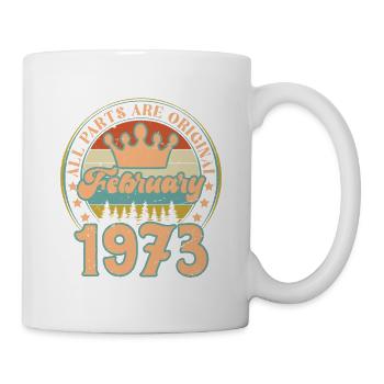 February 1973. February 1973 Birthday Gift. - Mug - white - Right