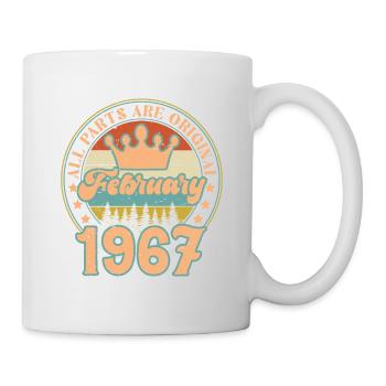 Februar 1967. Februar 1967 Geburtstagsgeschenk. - Tasse - Weiß - Rechts