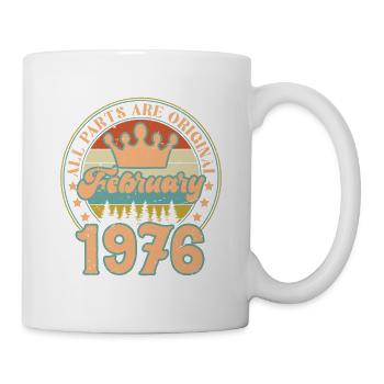 Février 1976. Cadeau d’anniversaire février 1976. - Mug blanc - blanc - Droite