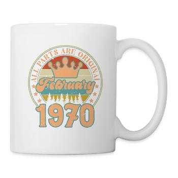 Février 1970. Cadeau d’anniversaire février 1970. - Mug blanc - blanc - Droite