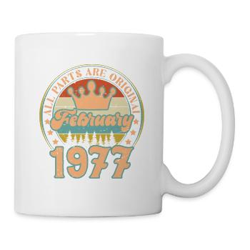 Février 1977. Cadeau d’anniversaire février 1977. - Mug blanc - blanc - Droite