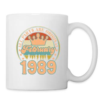 Février 1989. Cadeau d’anniversaire février 1989. - Mug blanc - blanc - Droite