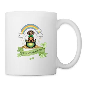 Rainbow Dachshund I Pot of Gold St. Patrick's Day - Mug - white - Right