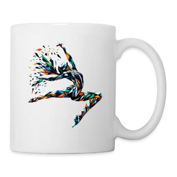 Polygon Art Gymnastic Gymnast Acrobatics - Mug - white - Right