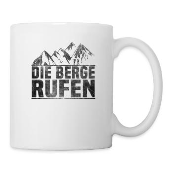Die Berge rufen Bergsteiger - Tasse - Weiß - Rechts