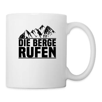 Die Berge rufen Bergsteiger - Tasse - Weiß - Rechts