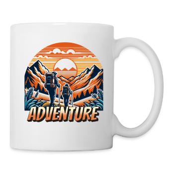 Wandern Outdoor-Camping-Abenteuer - Tasse - Weiß - Rechts