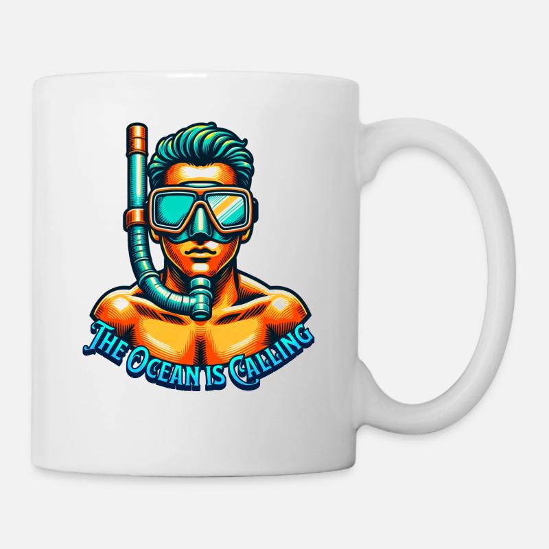 Snorkeling The Ocean Is Calling - Tasse - Weiß