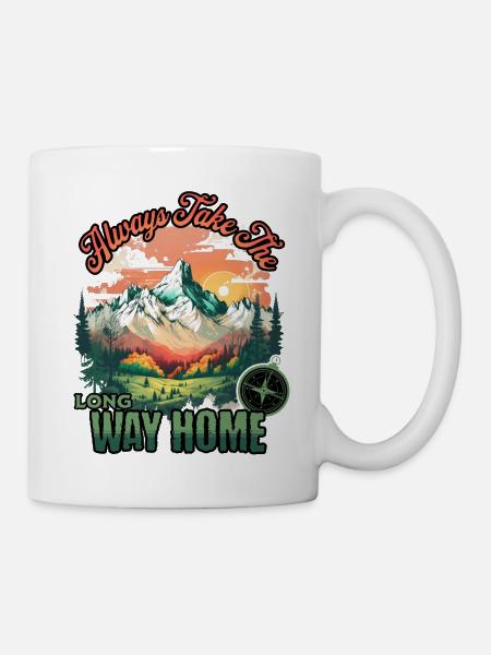 Begeben Sie sich auf ein unverwechselbares Wanderabenteuer mit unserem - Tasse - Weiß