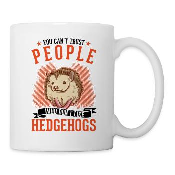Igel Geschenk Stacheligel - Tasse - Weiß - Rechts