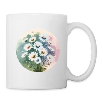 Gänseblümchen gezeichnet - Tasse - Weiß - Rechts