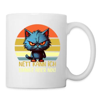 Sympa je peux mais n’apporte rien - mauvais chat - Mug blanc - blanc - Droite