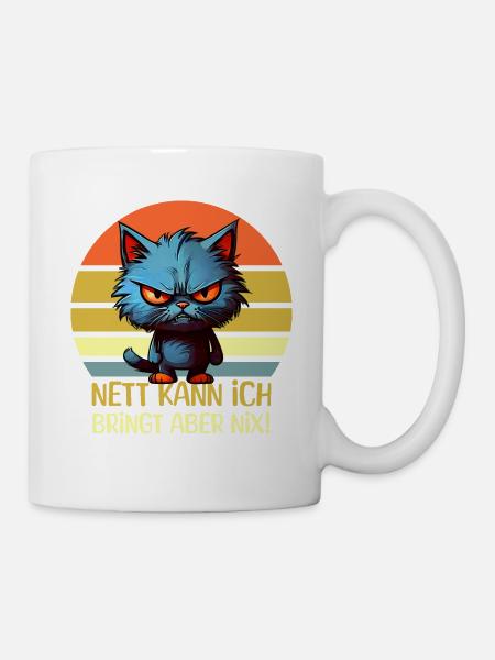 Sympa je peux mais n’apporte rien - mauvais chat - Mug blanc - blanc
