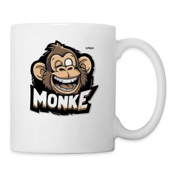 Ein lustiger Affe - Tasse - Weiß - Rechts