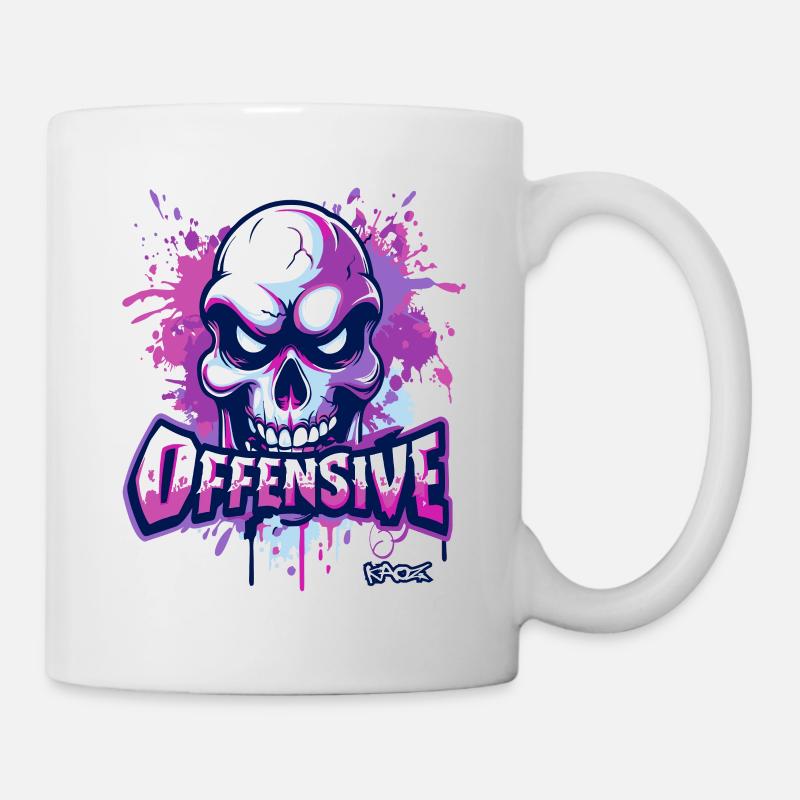 Beleidigender Totenkopf - Tasse - Weiß